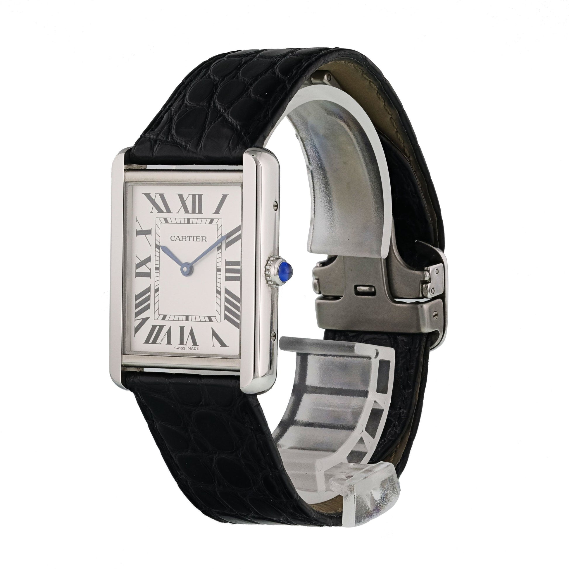 Cartier Tank Solo 3169 Stainless Steel Watch Box And Papers - Wristwatch