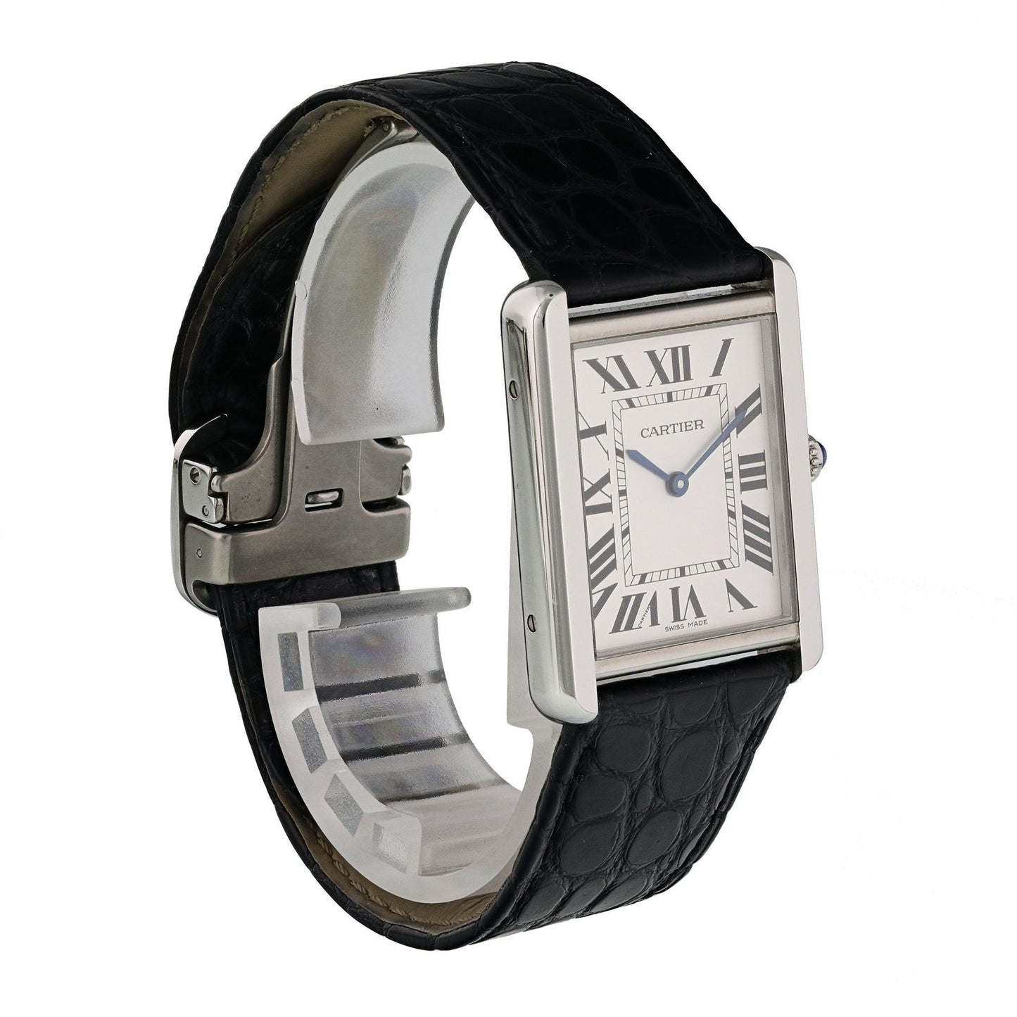 Cartier Tank Solo 3169 Stainless Steel Watch Box And Papers - Wristwatch