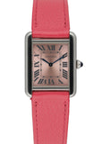 Cartier Tank Solo 3170 Pink Dial Ladies Watch