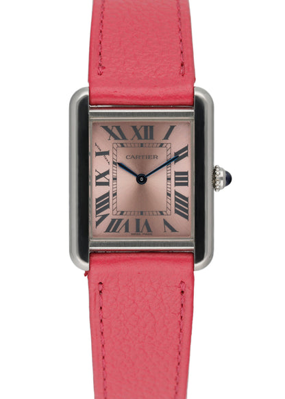 Cartier Tank Solo 3170 Pink Dial Ladies Watch