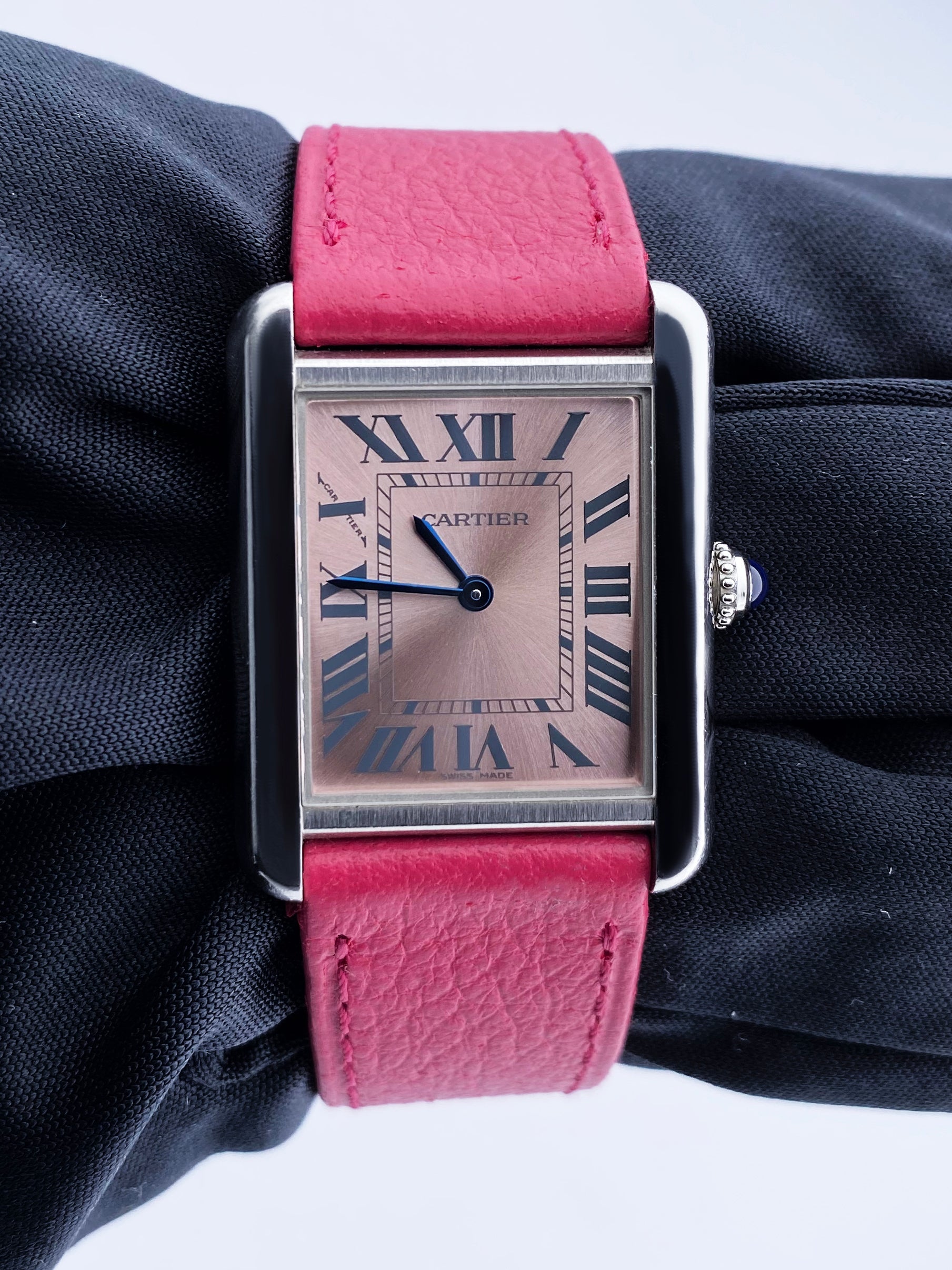Cartier Tank Solo 3170 Pink Dial Ladies Watch – Phigora