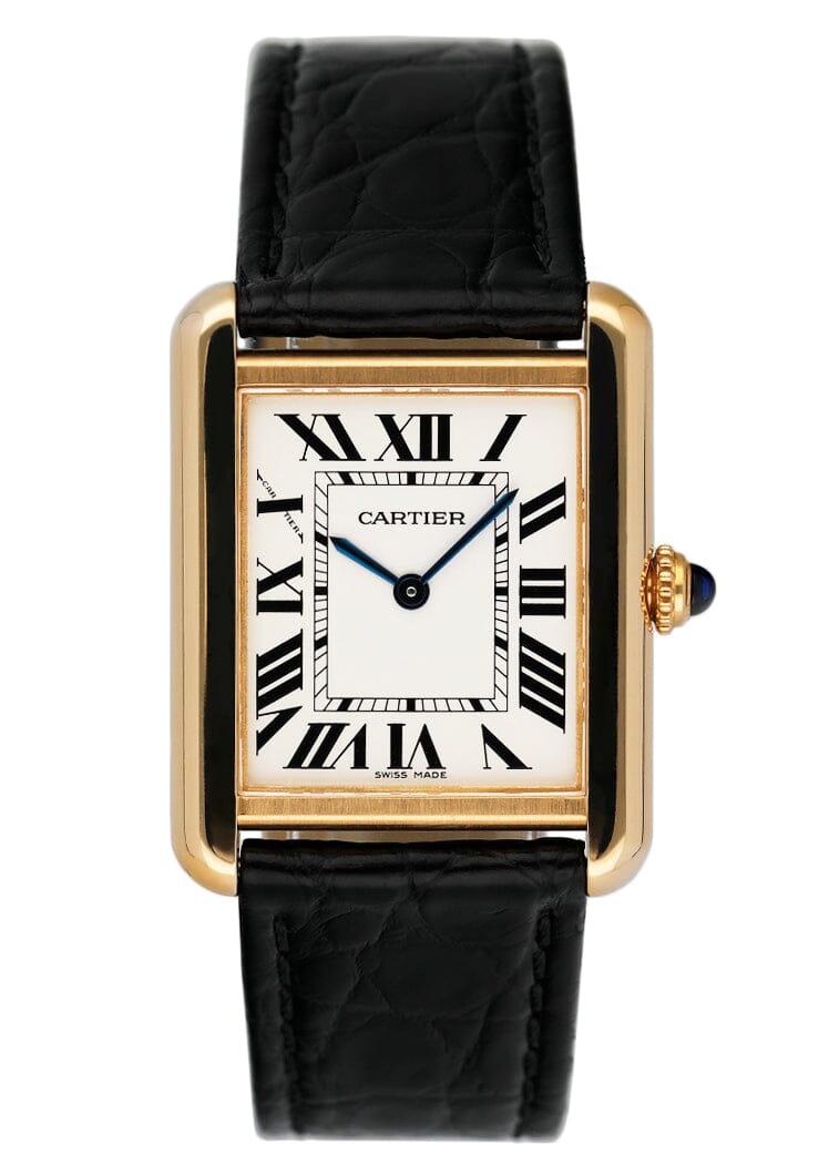 Cartier Tank Solo W5200002 18K Yellow Gold Ladies Watch