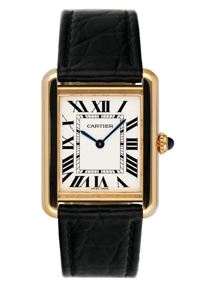 Cartier Tank Solo W5200002 18K Yellow Gold Ladies Watch
