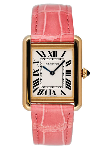 Cartier Tank Solo W5200002 18K Yellow Gold Ladies Watch Box Papers