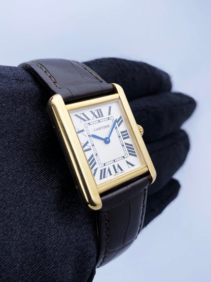 Cartier Tank Solo W5200002 18K Yellow Gold Ladies Watch - Wristwatch