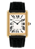 Cartier Tank Solo W5200004 Large Size 18K Yellow Gold Ladies Watch