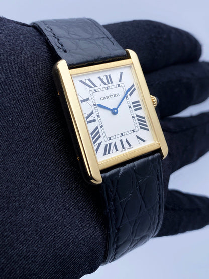 Cartier Tank Solo W5200004 Large Size 18K Yellow Gold Mens Watch - Watches