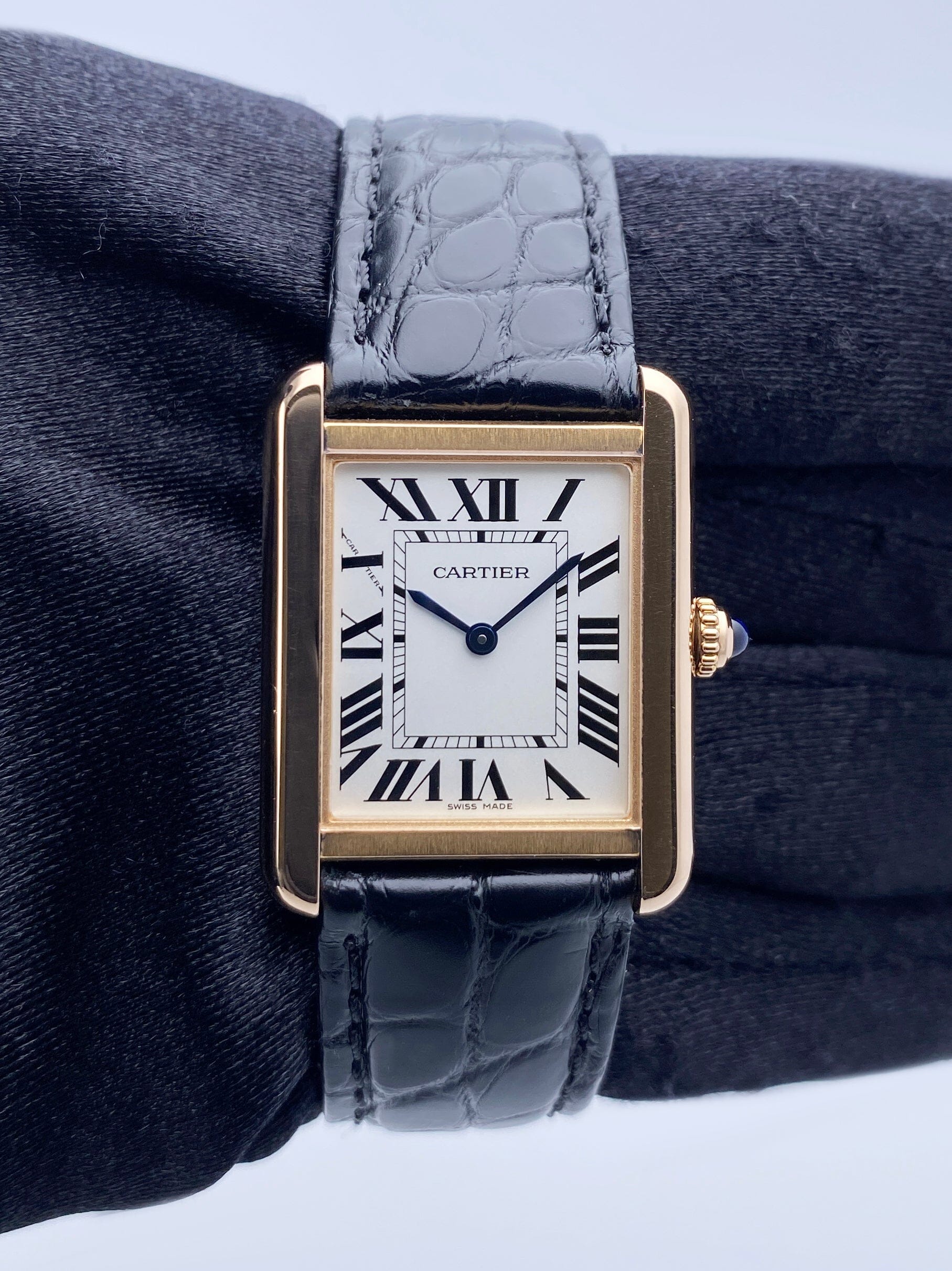 Cartier Tank Solo W5200024 18K Rose Gold Watch Box Papers