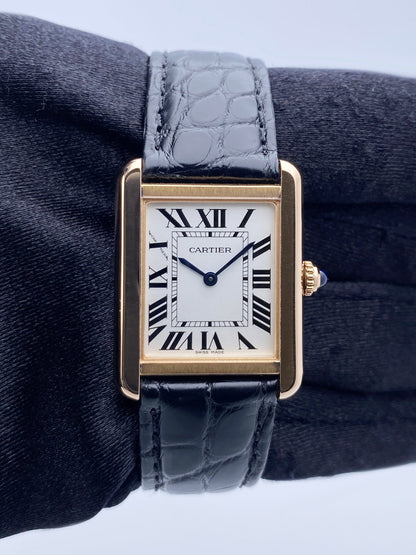 Cartier Tank Solo W5200024 18K Rose Gold Watch Box Papers