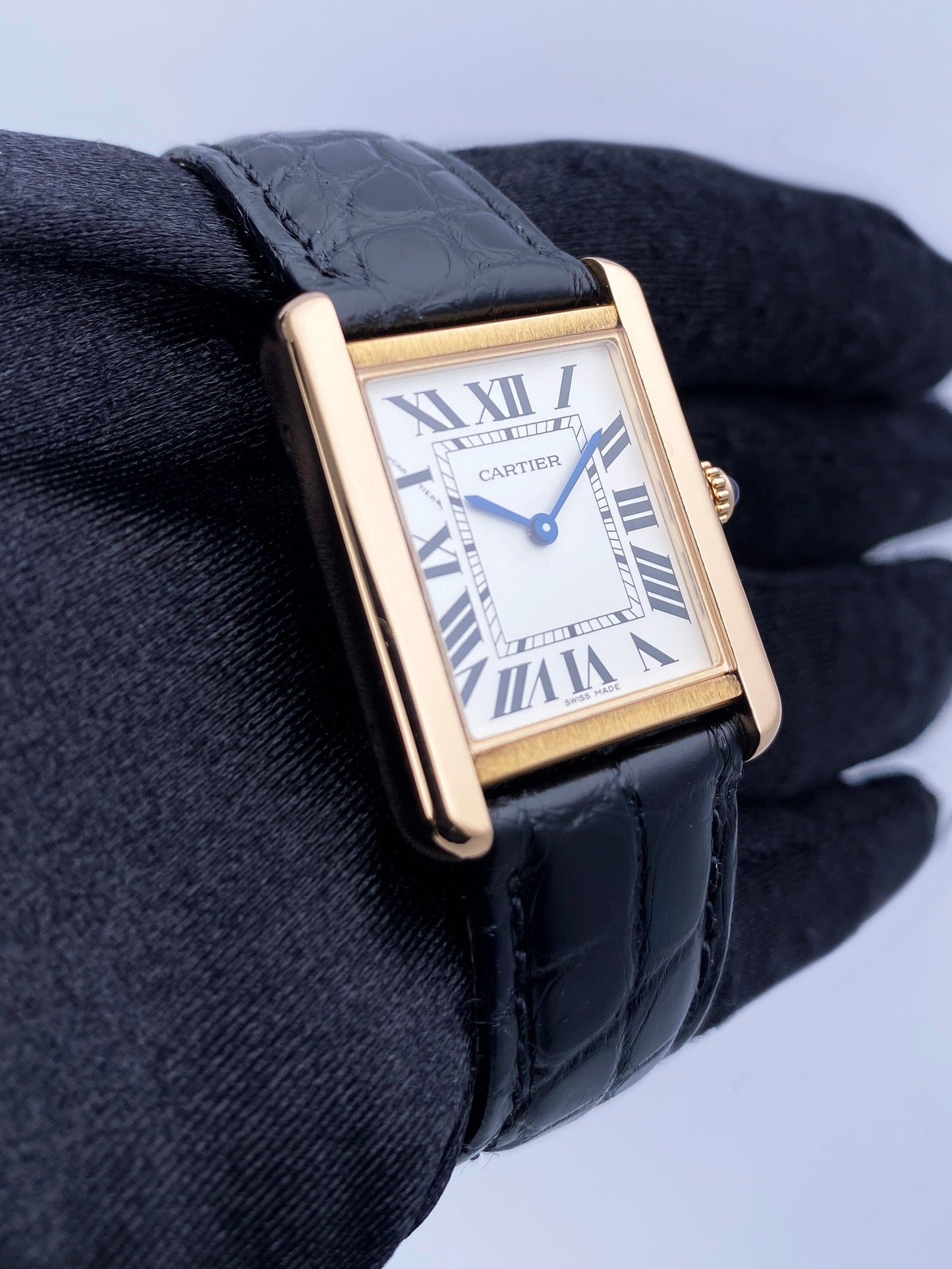 Cartier Tank Solo W5200024 18K Rose Gold Watch Box Papers