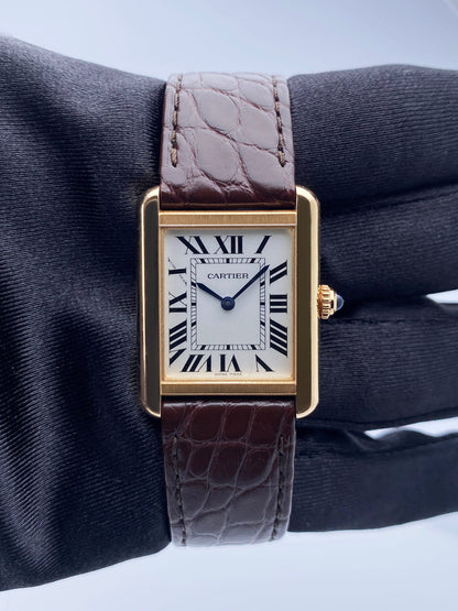 Cartier Tank Solo W5200024 18K Rose Gold Watch Box Papers