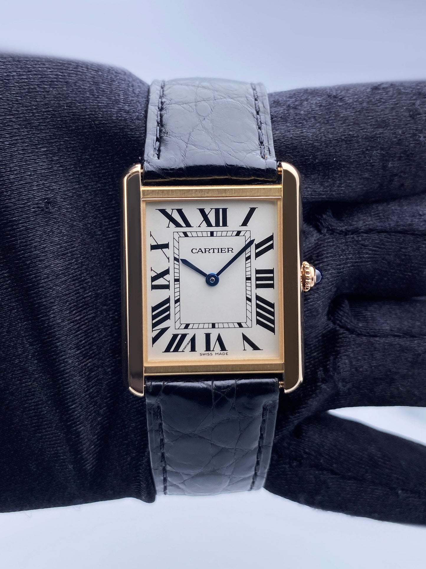 Cartier Tank Solo W5200025 18K Rose Gold Mens Watch - Watches