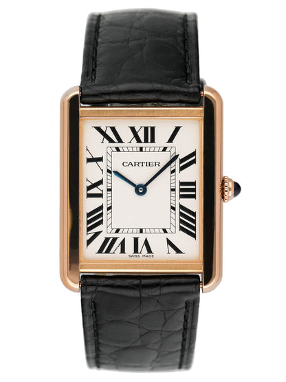 Cartier Tank Solo W5200025 18K Rose Gold Mens Watch - Watches