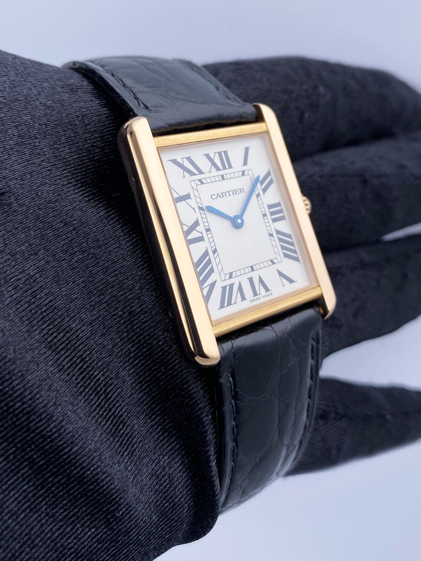 Cartier Tank Solo W5200025 18K Rose Gold Mens Watch - Watches