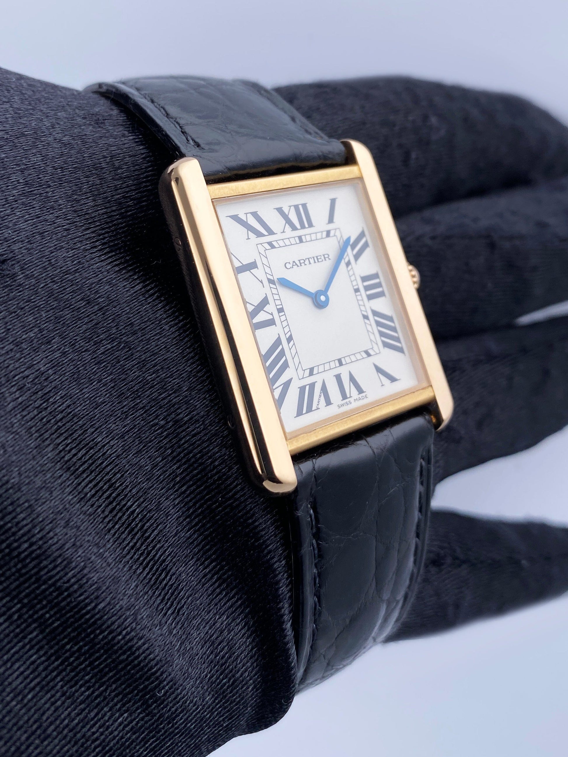 Cartier Tank Solo W5200025 18K Rose Gold Mens Watch - Watches