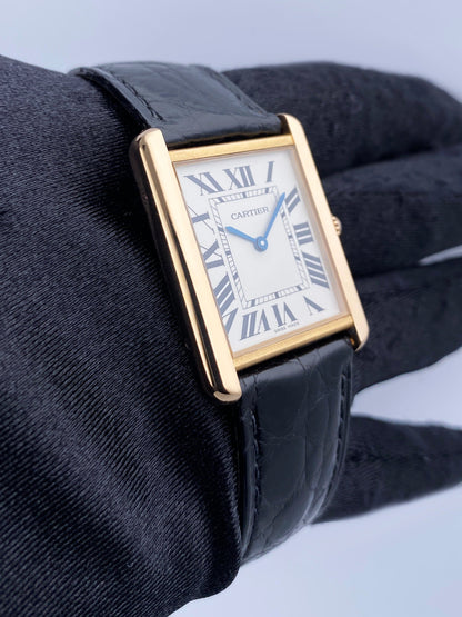 Cartier Tank Solo W5200025 18K Rose Gold Mens Watch - Watches