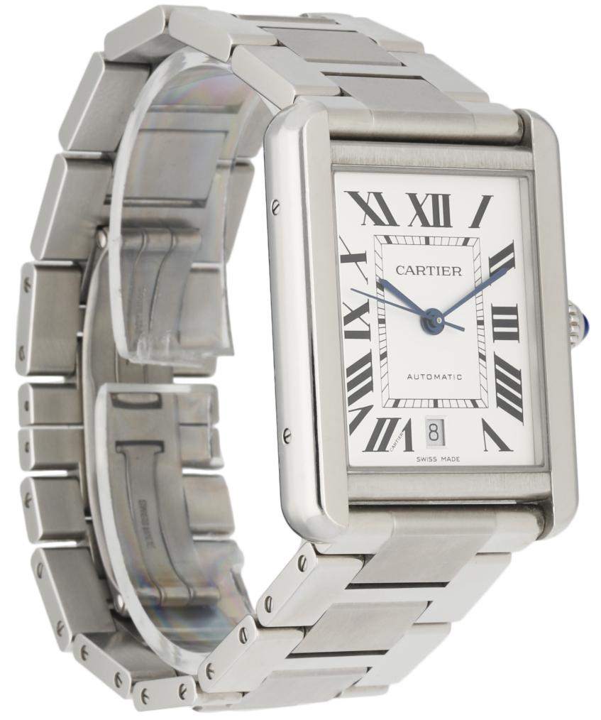 Cartier Tank Solo XL Silver Dial Automatic Steel W5200028 Men's Watch