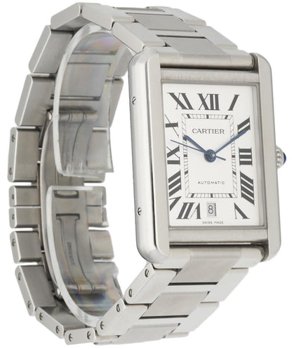 Cartier Tank Solo XL Silver Dial Automatic Steel W5200028 Men's Watch
