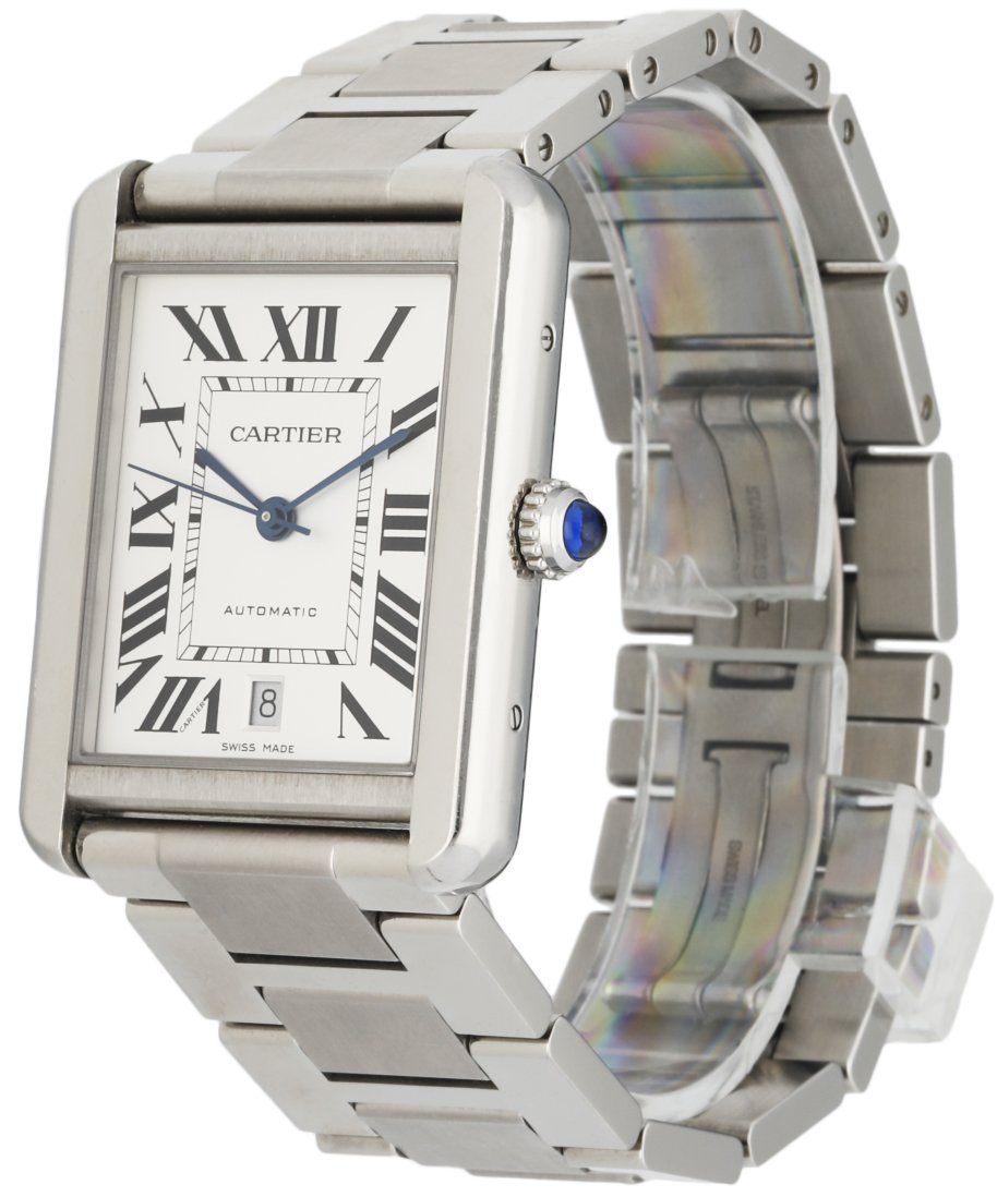 Cartier Tank Solo XL Silver Dial Automatic Steel W5200028 Men's Watch