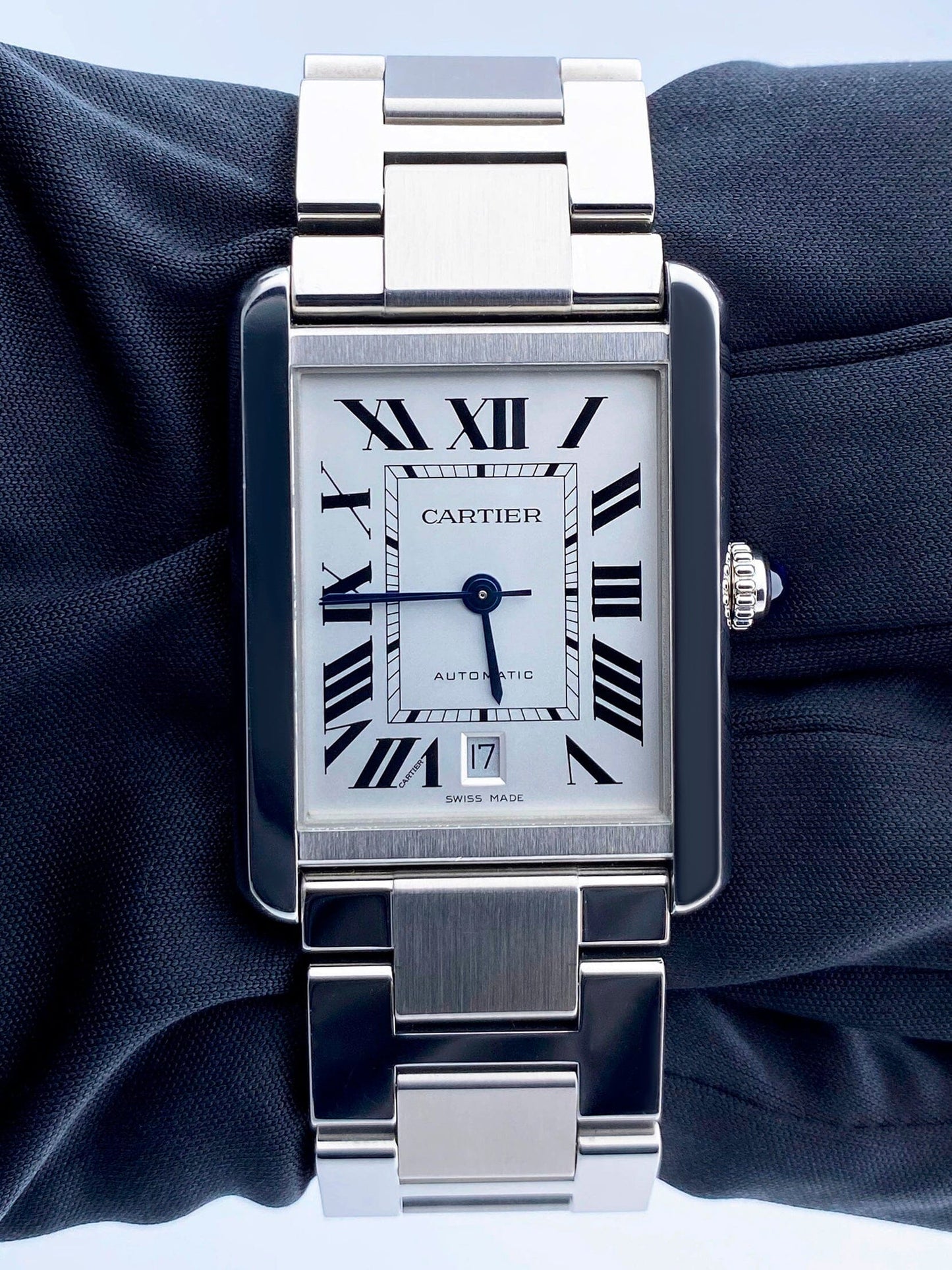 Cartier Tank Solo XL W5200028 Stainless Steel Mens Watch