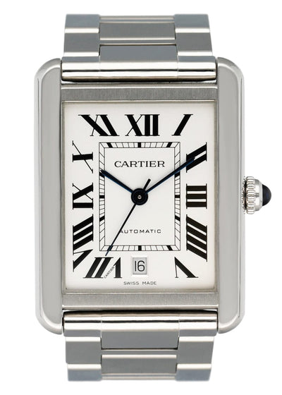 Cartier Tank Solo XL W5200028 Stainless Steel Mens Watch - Watches