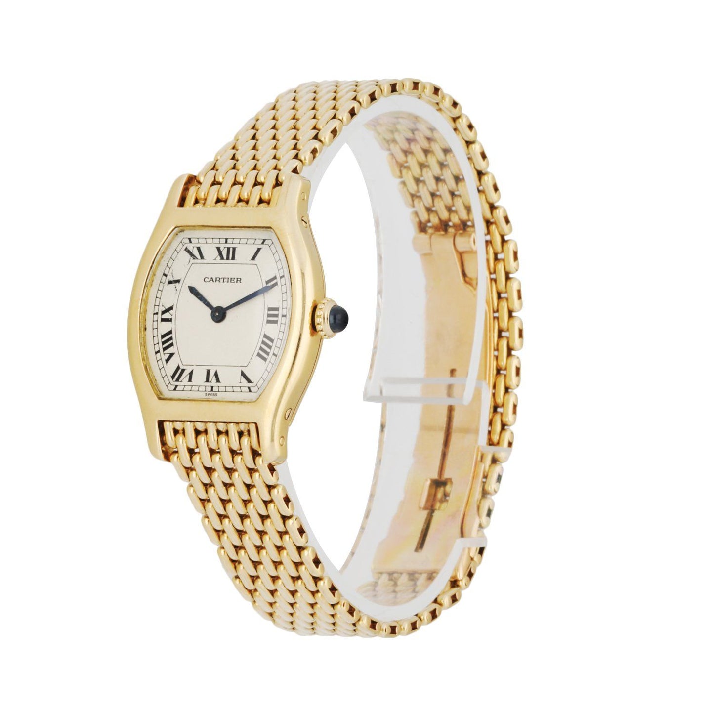 Cartier Tortue Paris 18k Yellow Gold Ladies Watch - Wristwatch