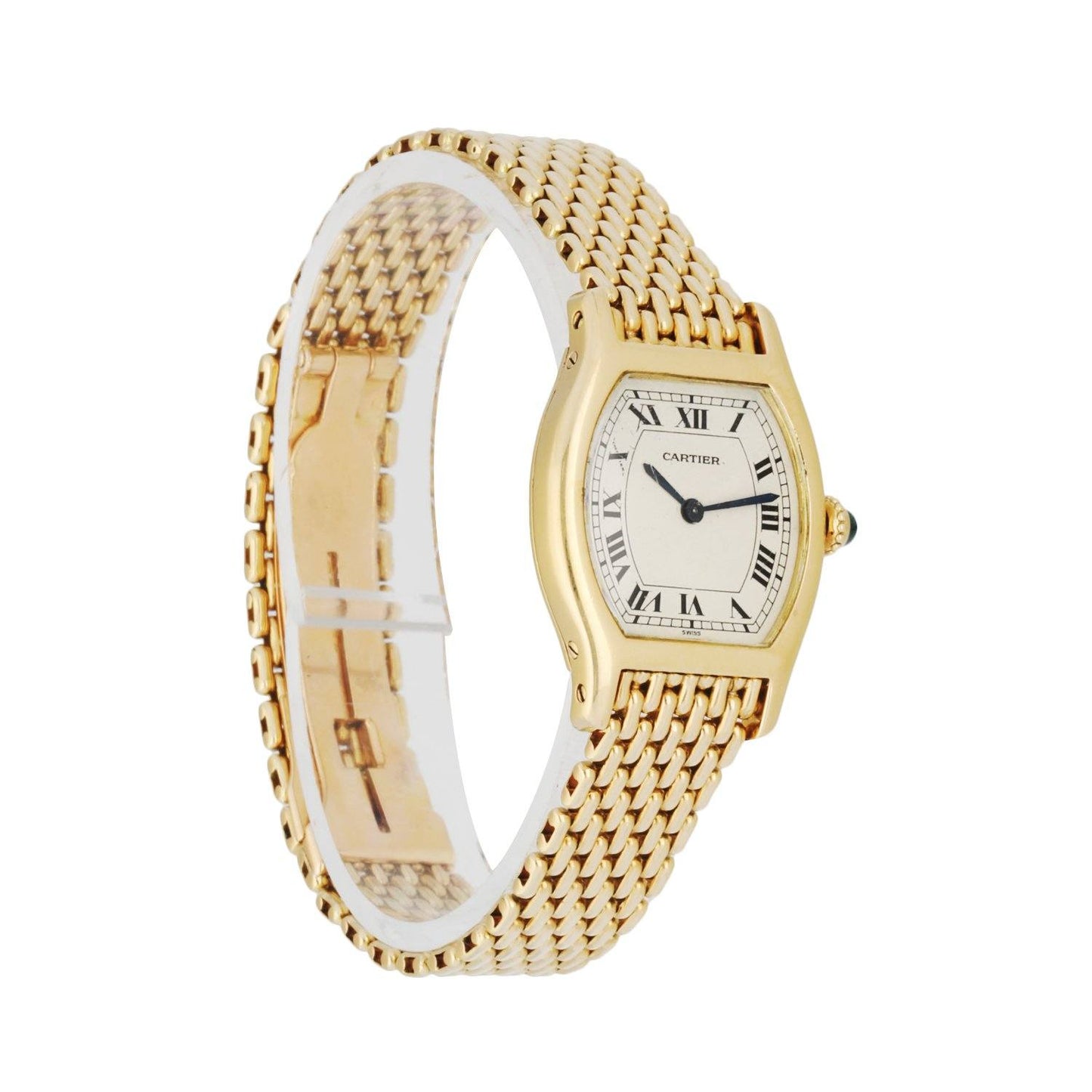 Cartier Tortue Paris 18k Yellow Gold Ladies Watch - Wristwatch