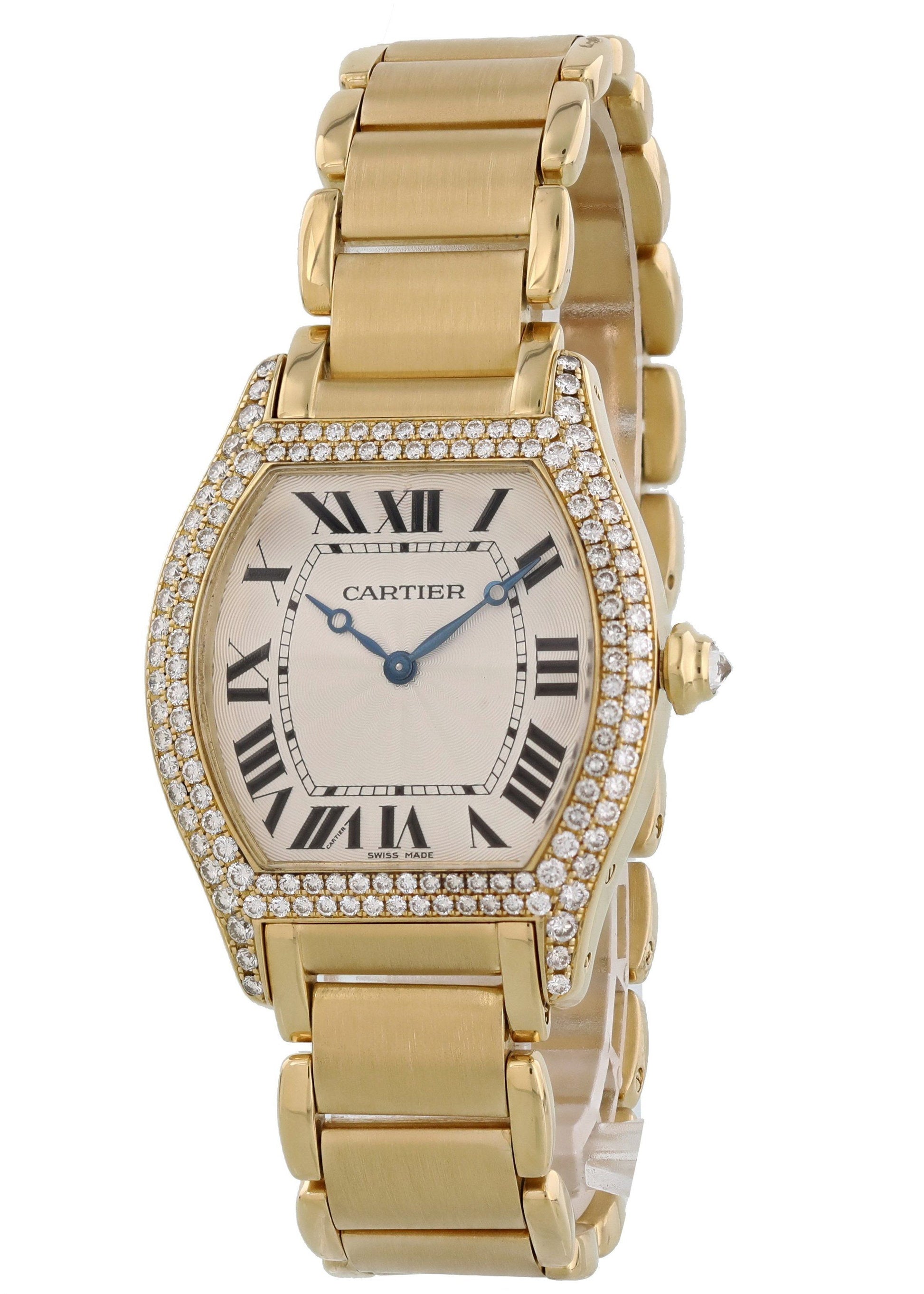 Cartier Tortue Paris 2496 18k Rose Gold Ladies Diamond Watch - Virtual