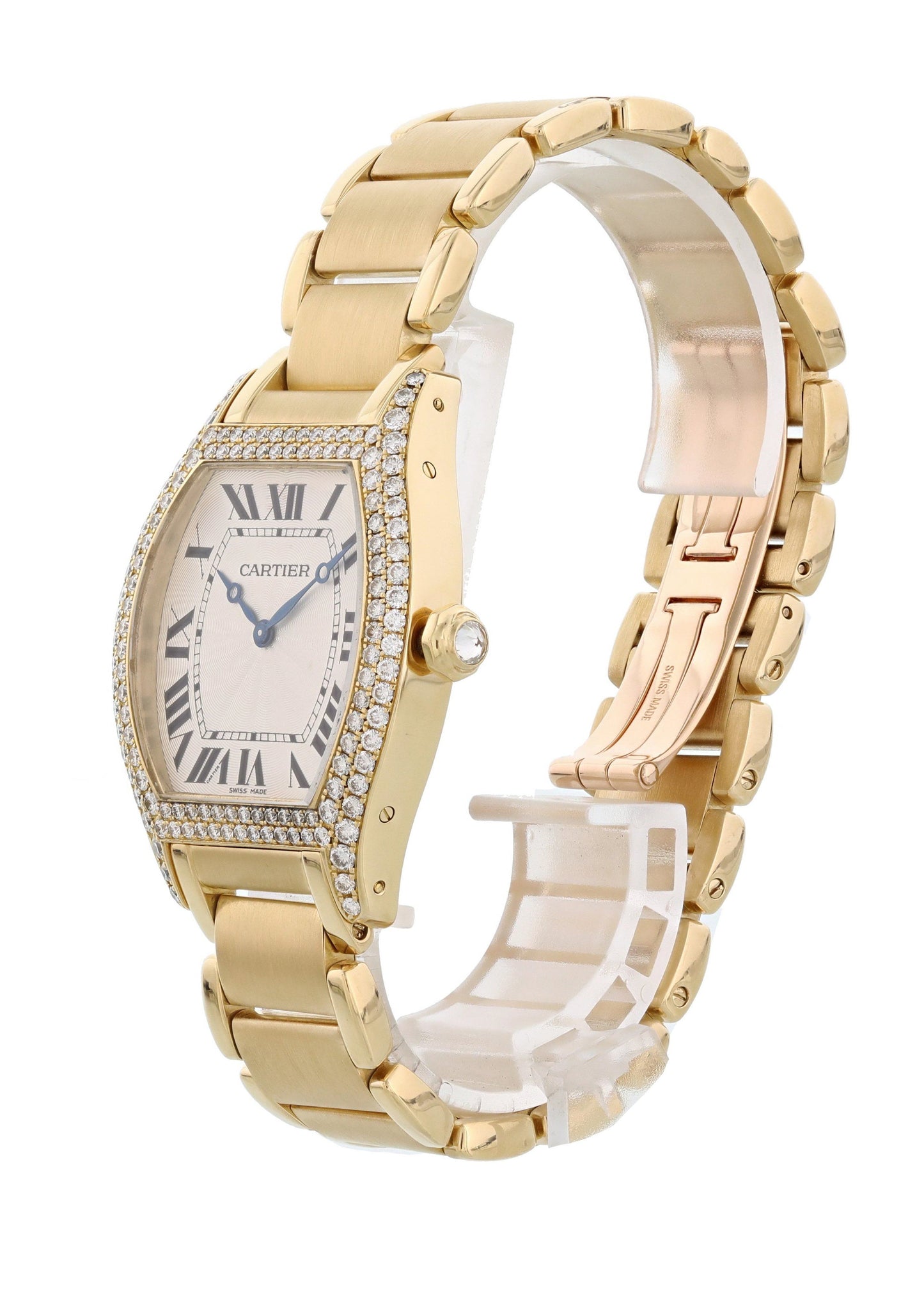 Cartier Tortue Paris 2496 18k Rose Gold Ladies Diamond Watch - Virtual