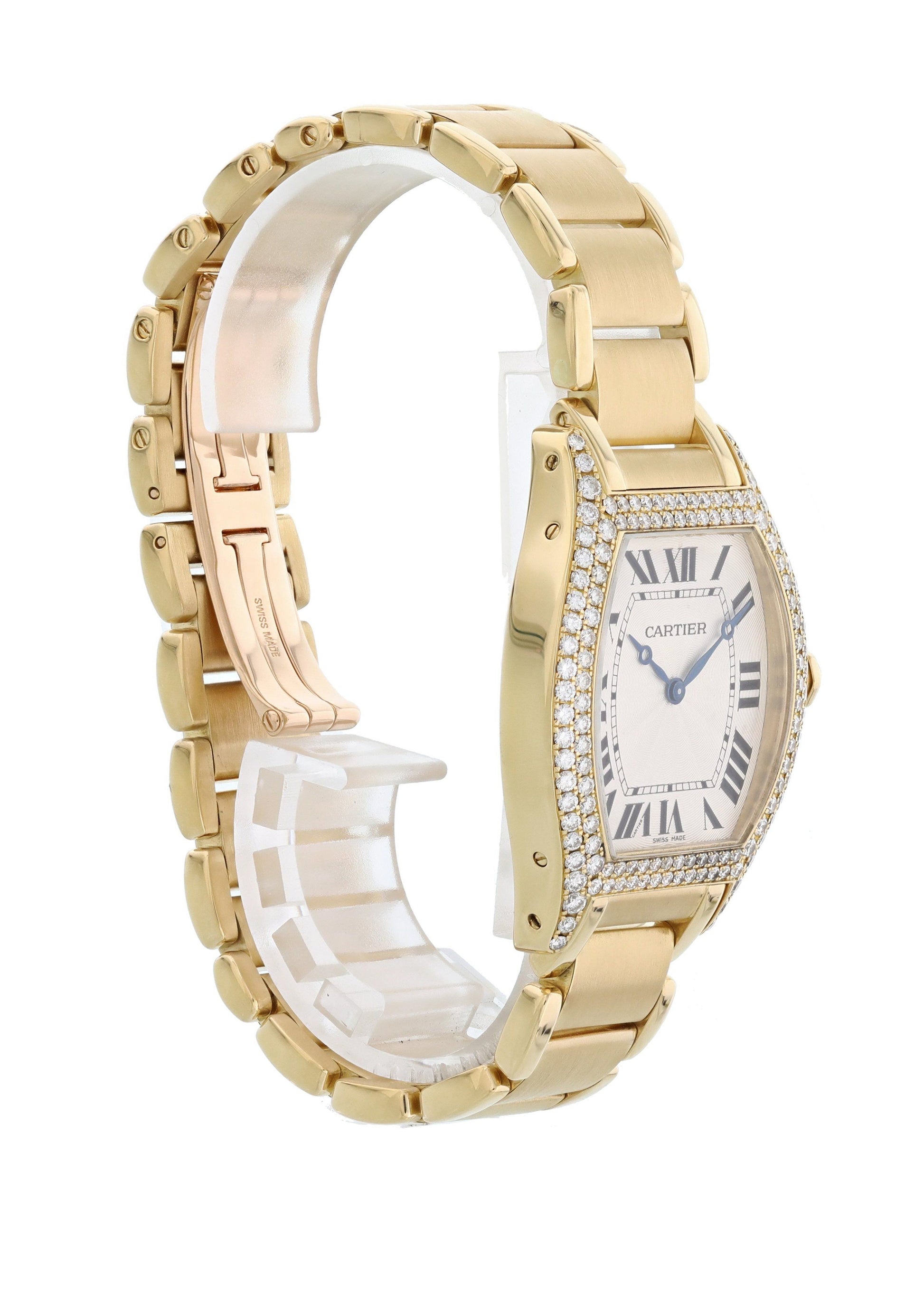 Cartier Tortue Paris 2496 18k Rose Gold Ladies Diamond Watch - Virtual