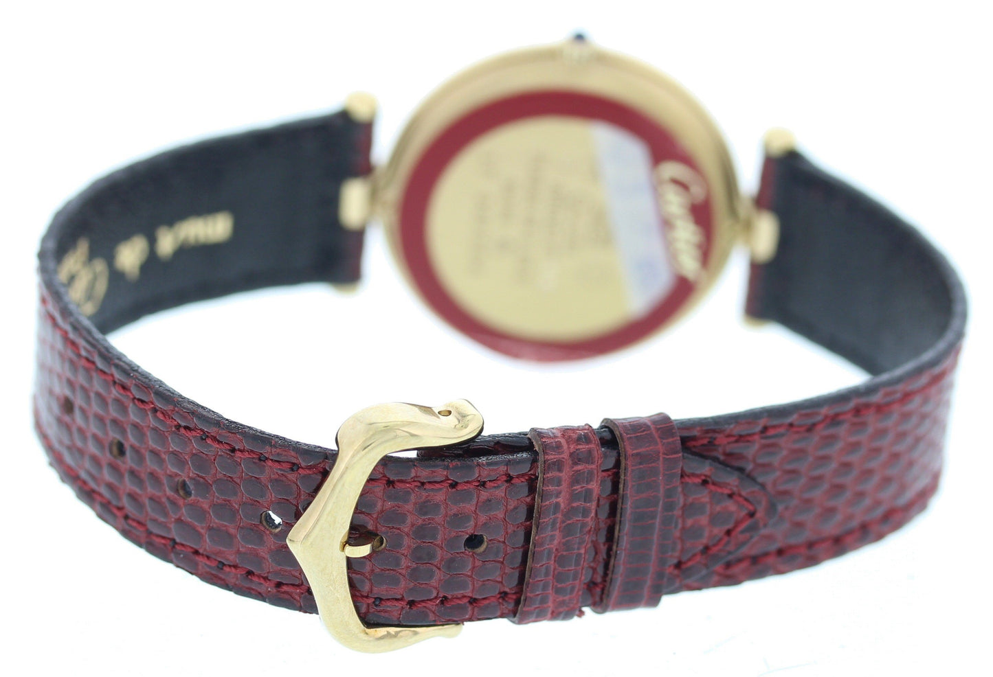 Cartier Vendome Argent Burgundy Dial Vintage - Wristwatch