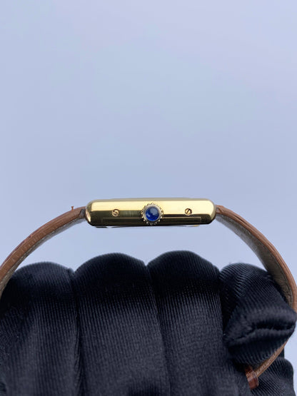 Cartier Vermeil Tank Must 925 18K Yellow Gold Ladies Watch - Wristwatch