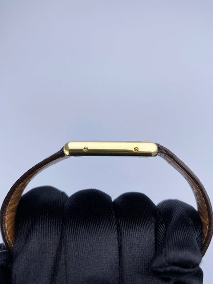 Cartier Vermeil Tank Must 925 Champagne Dial 18K Yellow Gold Ladies Watch