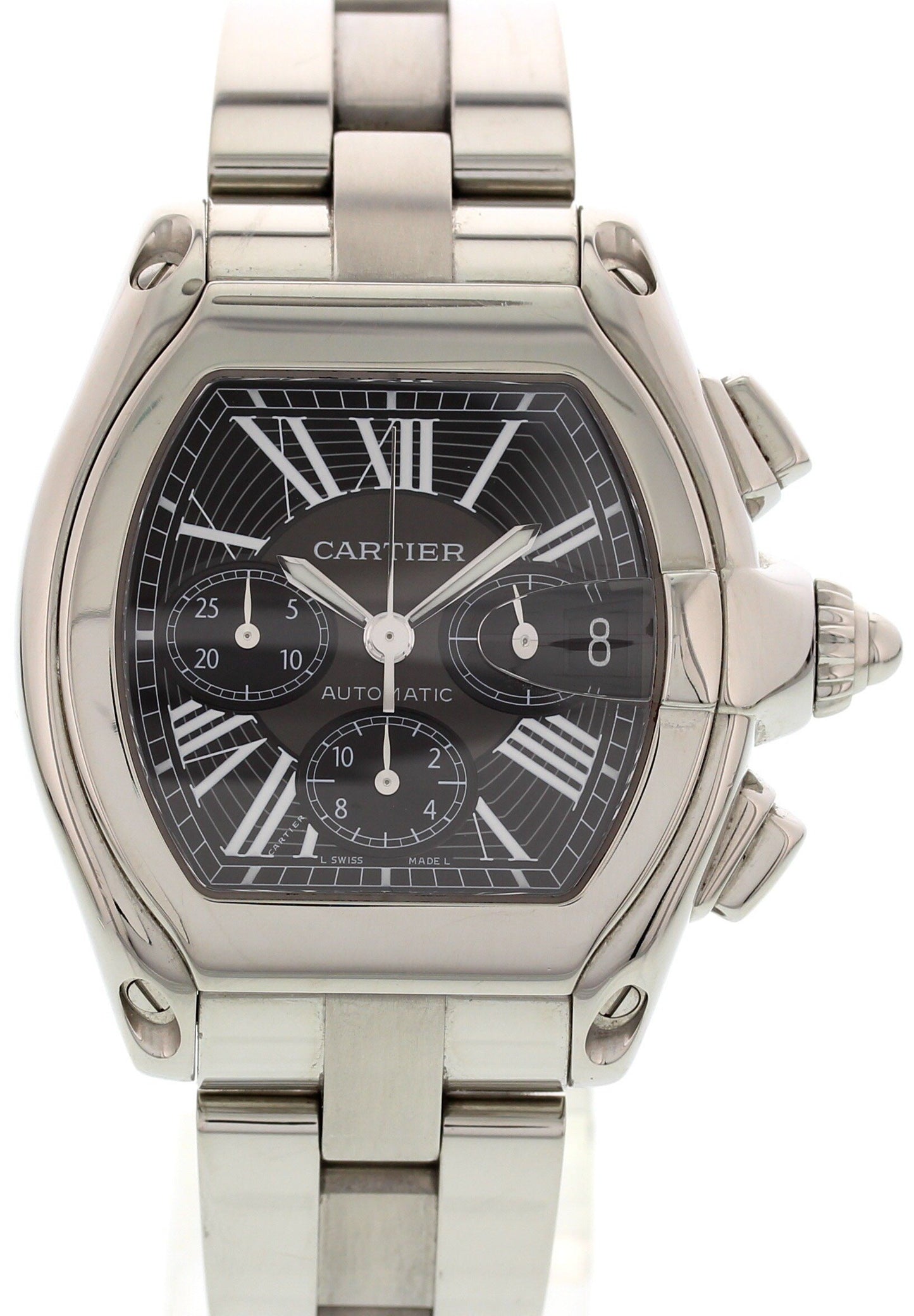 Cartier XL Roadster Chronograph Stainless Steel 2618 - Wristwatch