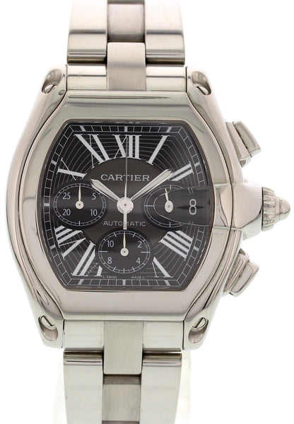 Cartier XL Roadster Chronograph Stainless Steel 2618 - Wristwatch