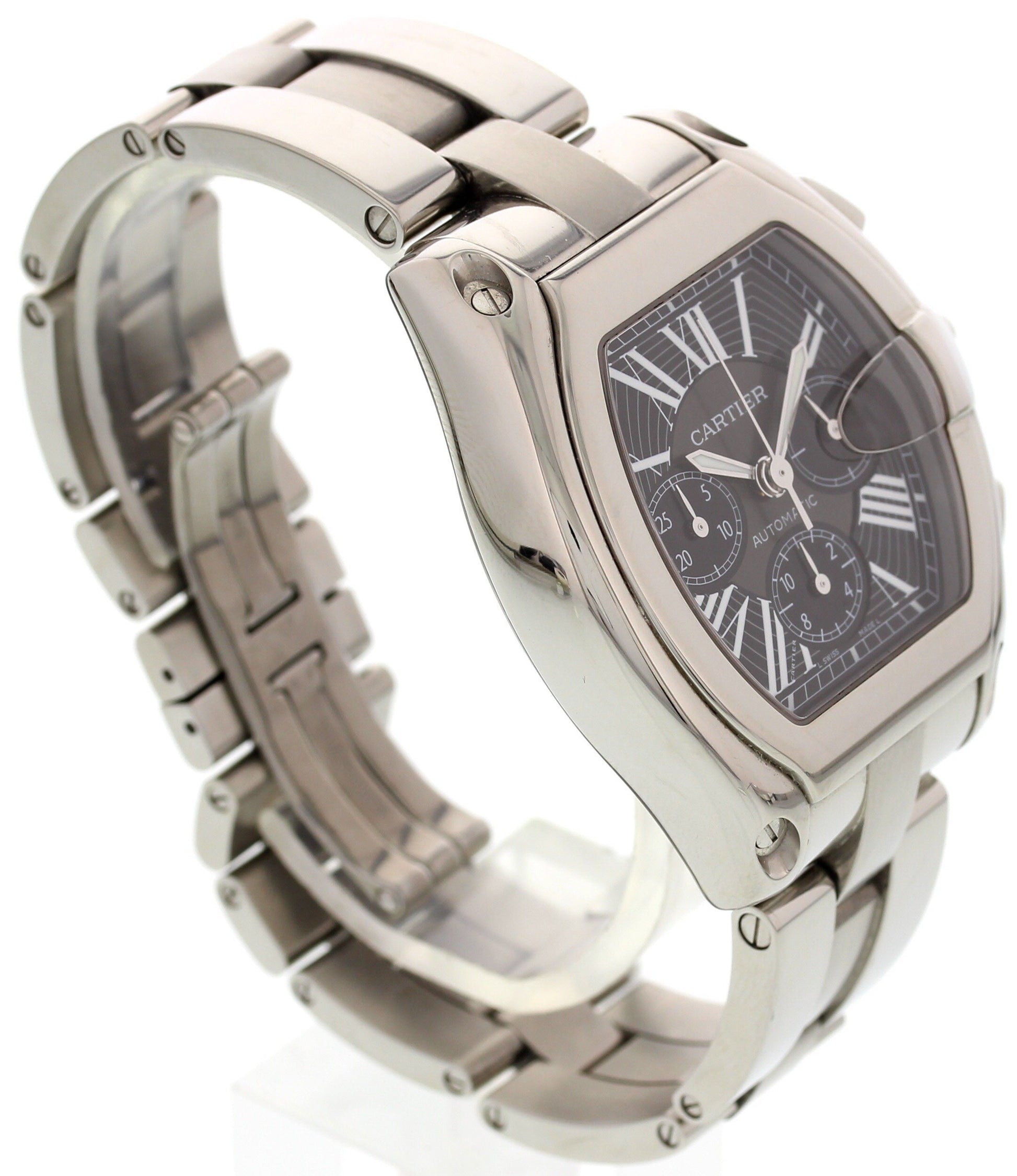 Cartier XL Roadster Chronograph Stainless Steel 2618 - Wristwatch