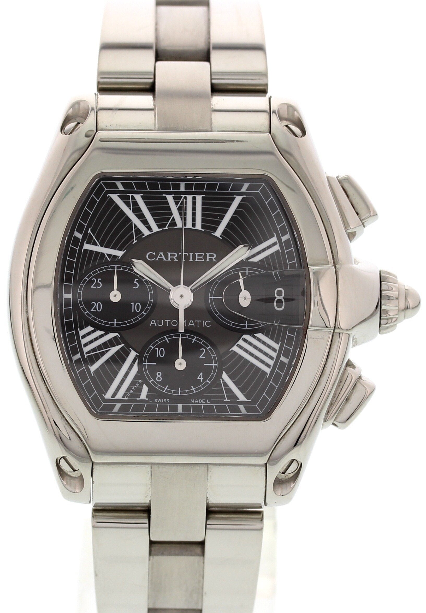 Cartier XL Roadster Chronograph Stainless Steel 2618 - Wristwatch