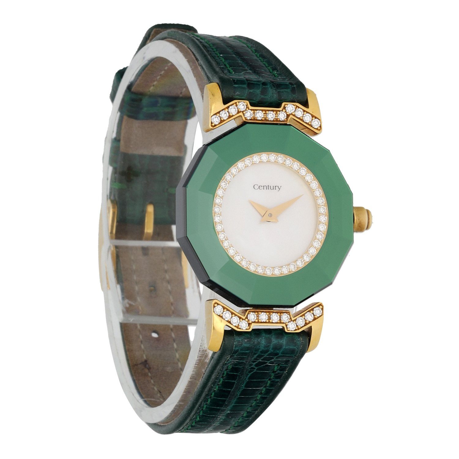 Century 19249 Diamond & Emerald 18K Yellow Gold Ladies – Phigora