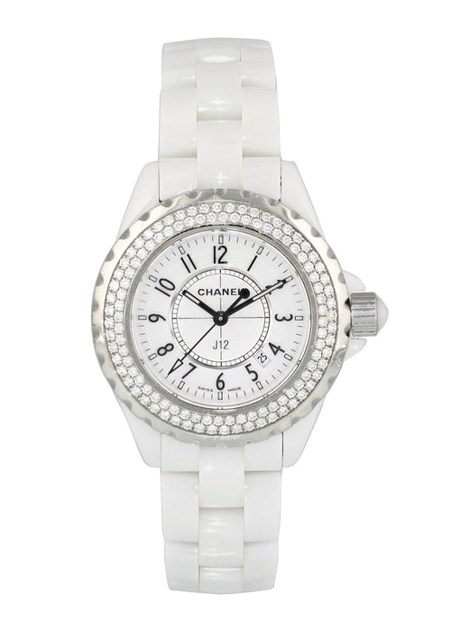 Chanel J12 Diamond Bezel H0969 Ceramic Ladies Watch