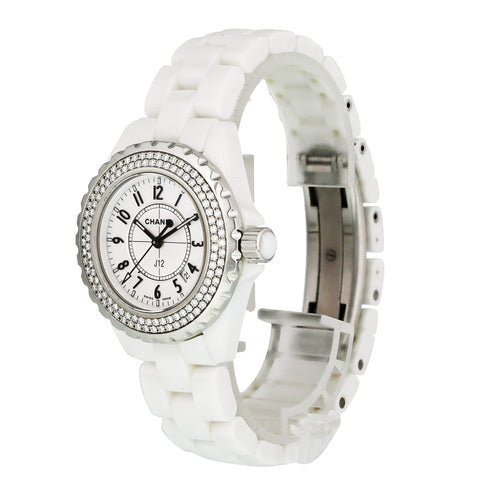 Chanel J12 Diamond Bezel H0969 Ceramic Ladies Watch