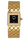 Chanel Matellasse Diamond Bezel 18K Yellow Gold Ladies Watch