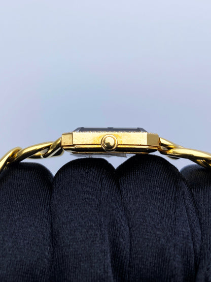 Chanel Paris 18K Yellow Gold & Diamond Bezel Onyx Dial Ladies Watch - Virtual