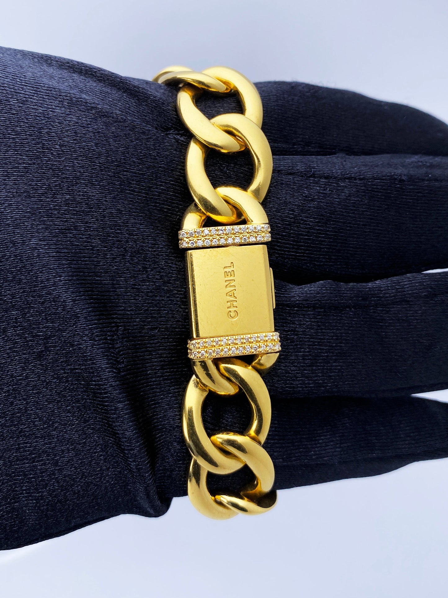 Chanel Paris 18K Yellow Gold & Diamond Bezel Onyx Dial Ladies Watch - Virtual