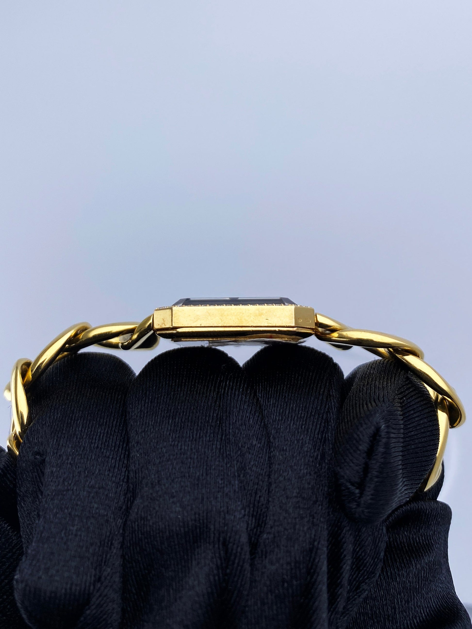 Chanel Paris 18K Yellow Gold & Diamond Bezel Onyx Dial Ladies Watch - Virtual