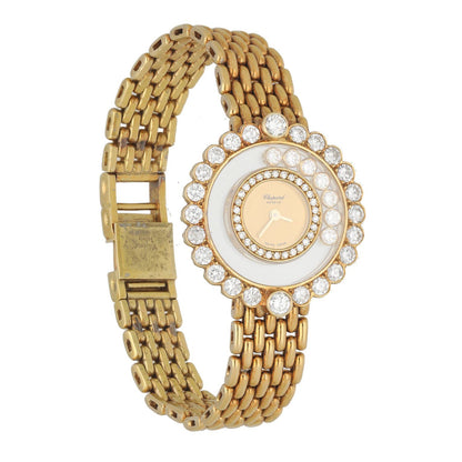 Chopard Happy Diamonds 20/4180 Diamond dial set B&P & 18k Yellow Gold Box Paper - Virtual