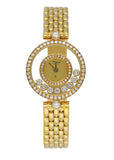 Chopard Happy diamonds 4054 18K Yellow Gold W/Diamond Bezel Box & Papers