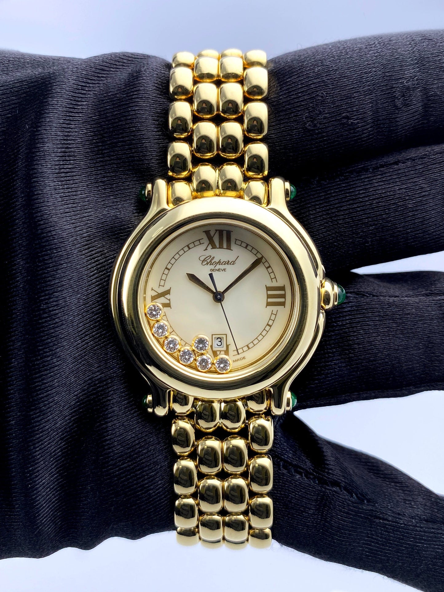 Chopard Happy Sport 27/6137-22 MOP 18K Yellow Gold Ladies Watch