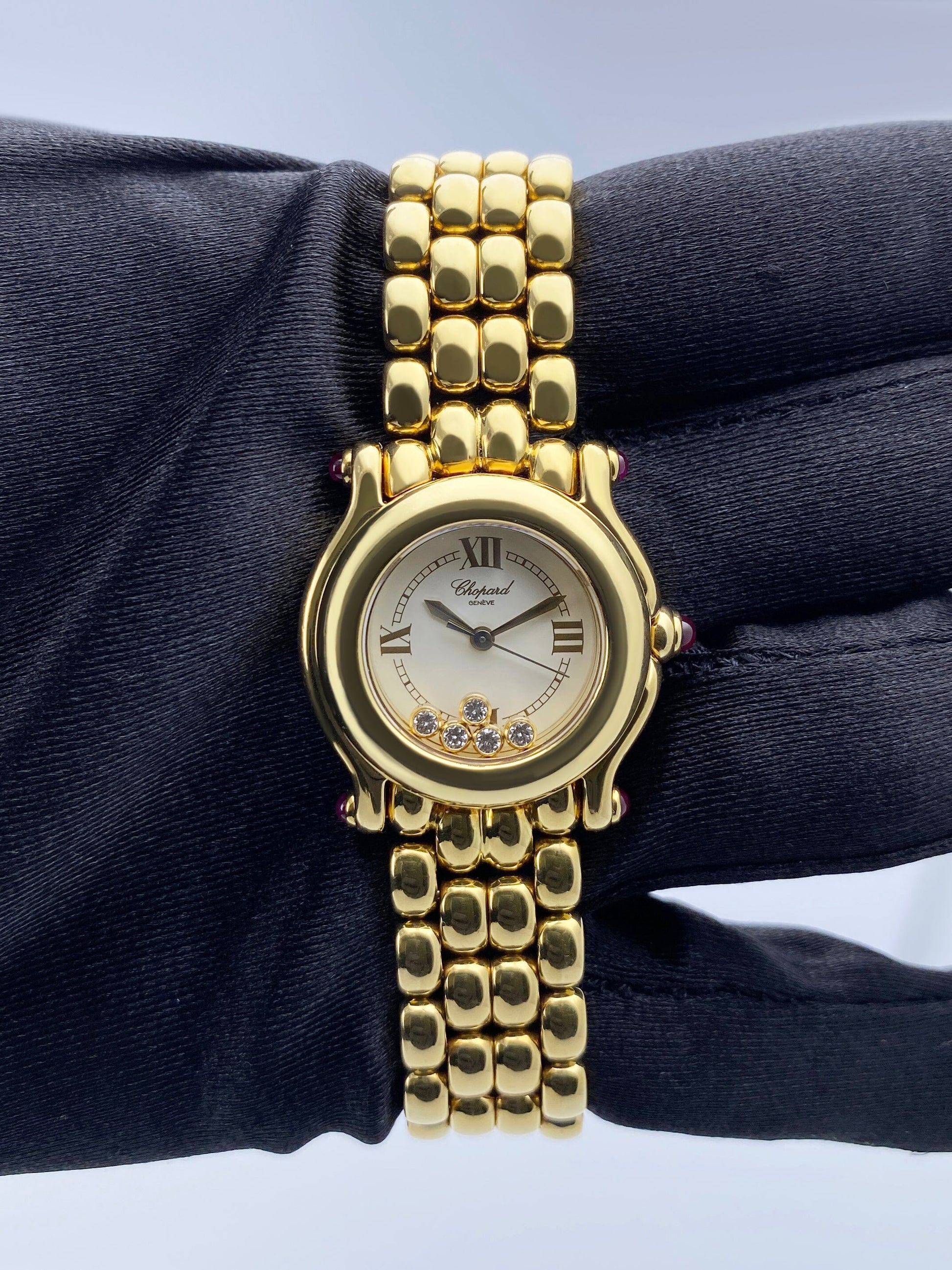 Chopard Happy Sport 27/6150-2 Diamond 18K Yellow Gold Ladies Watch