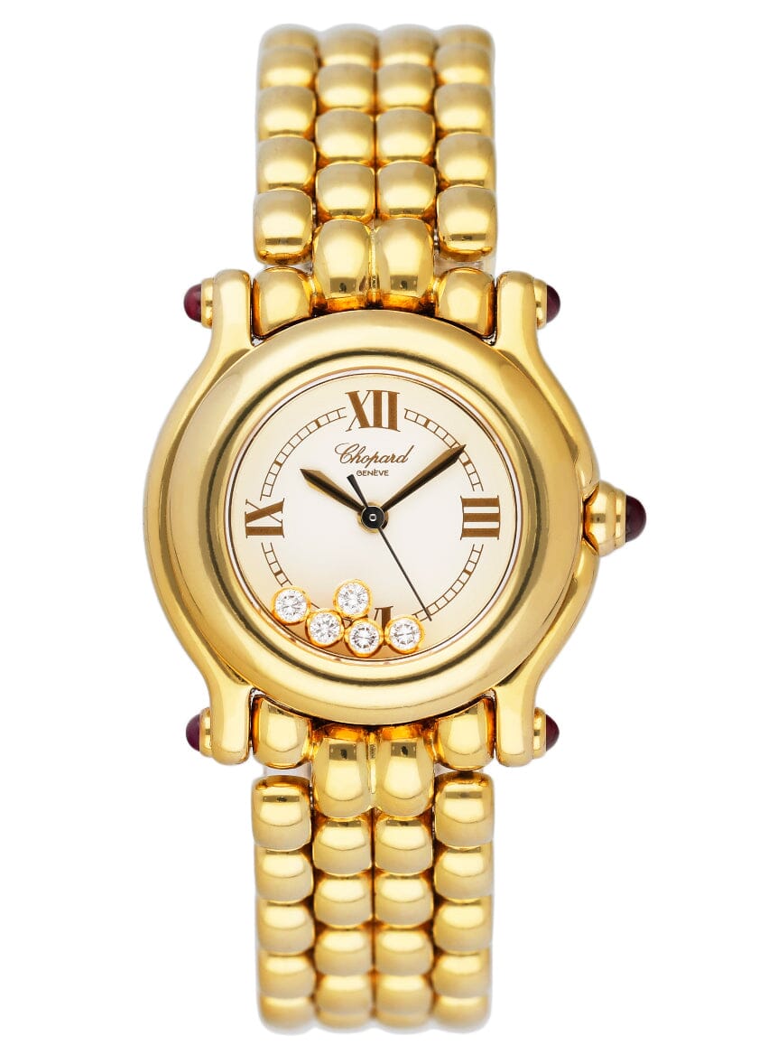 Chopard Happy Sport 27/6150-2 Diamond 18K Yellow Gold Ladies Watch