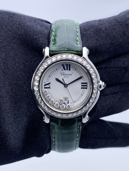 Chopard Happy Sport 27/8236-23 White Dial Ladies Watch Box Papers